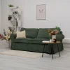 Ikea_Masters_Of_Covers_Ektorp_2_Seater_Sofa_Bed_Cover_Corduroy_Green_Real_Photo_2
